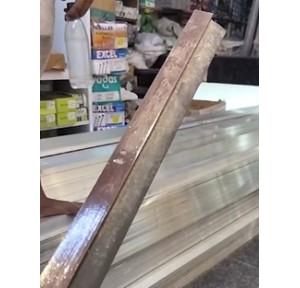 Shop Door Bottom Black Rubber Seal With Aluminium Plate Size: 92cm/36.2 inch