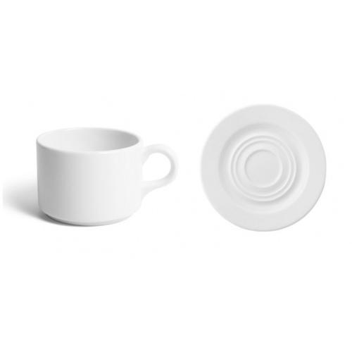 Ariane Tea Cup & Saucer Prime White Porcelain 230ml & 15 CM