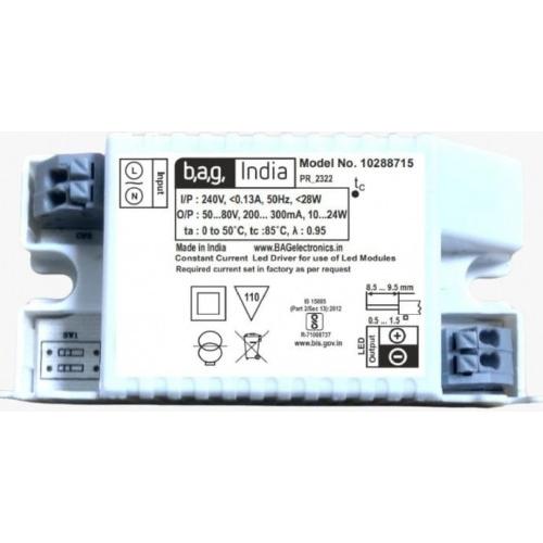 Bag India LED Driver 240V 24W Output : 50-80 V 200-300 mA