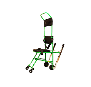 Resguardo  Premium Evacuation Chair Aluminum Body 32 MM Diameter Pipe Green Color 180 Kg Dimension 111.8x47x155.7 CM