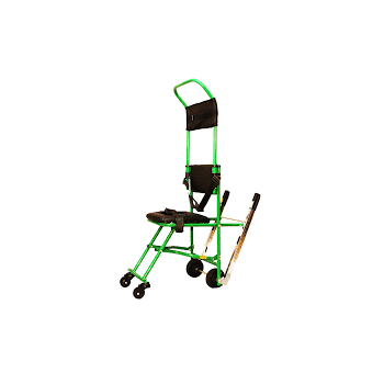 Resguardo  Premium Evacuation Chair Aluminum Body 32 MM Diameter Pipe Green Color 180 Kg Dimension 111.8x47x155.7 CM