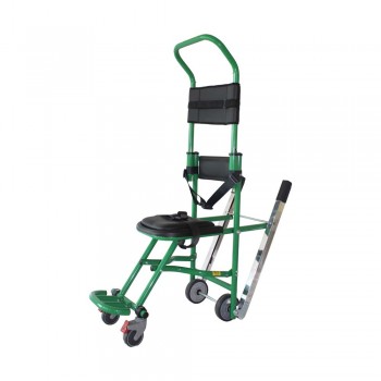 Resguardo  Premium Evacuation Chair Aluminum Body 32 MM Diameter Pipe Green Color 180 Kg Dimension 111.8x47x155.7 CM