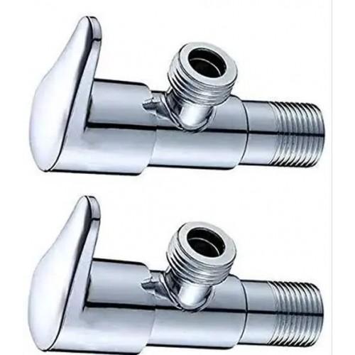Exflow Brass Angle Valve With SS Crome Plating Dia 1/2 MM