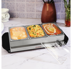 Clearline Electrical Food Warmer FWBS-01 3 Pan (1.5 Ltr x 3 Pan) 200W