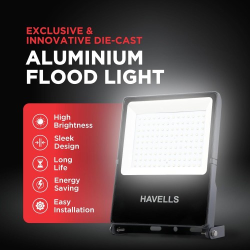 Havells Led Flood Light Centura Neo 50W 6500K Cool White IP66 Waterproof Led Light