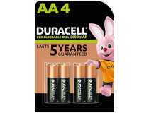 Duracell Rechargeable Batteries AA HR6 - NiMH 1.2V 2500mAh Pack of 4