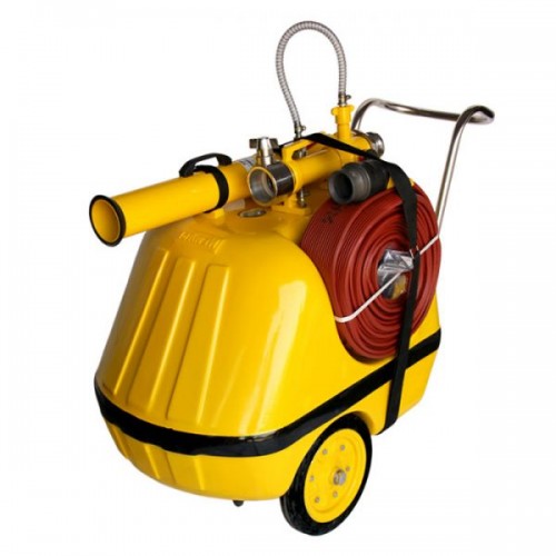 Newage FRP Tank NFF-FE-MFU-FRP  Mobile Foam Unit 200 Ltr Rubber Tyre With 6 Inch Handle with FB5X Branch