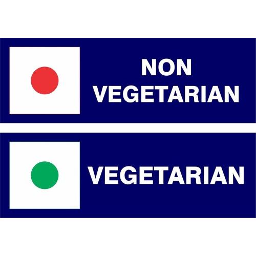 Signage Veg and Non Veg Sticker H-2 Inch L-2 Inch