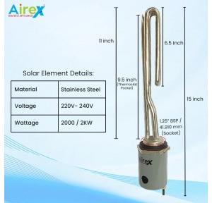 Airex Bain Marie Heating Element Coil Stainless Steel 2KW Length 15 Inch
