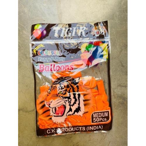 Tiger Balloons Medium Size Orange Pack of 50
