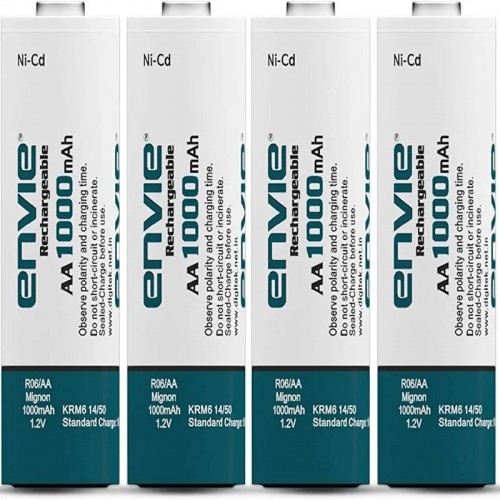 Envie Rechargeable Batteries R06/AA Mignon  1.2V 1000mAh Pack of 4