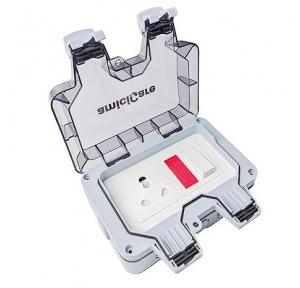 Amicicare Socket Switch Waterproof  With Power Indiactor 6/16Amp Outdoor Electric Switch Socket Box IP66