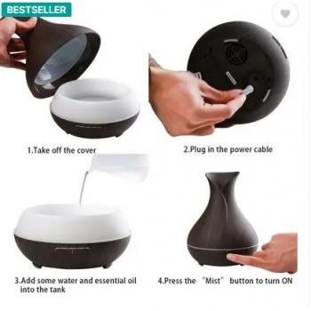 Aroma Essential Oil Diffuser Electronic Ultrasonic Big Pot Humidifier With Timer 560ml