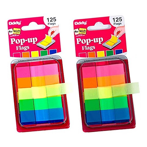 Oddy 5 Colors Tape Flags 12.7x44.3 mm, 135 Sheets