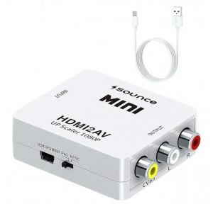 Sounce HDMI to RCA HDMI to AV 1080P HDMI to 3RCA CVBS AV Composite Video Audio Converter Adapter