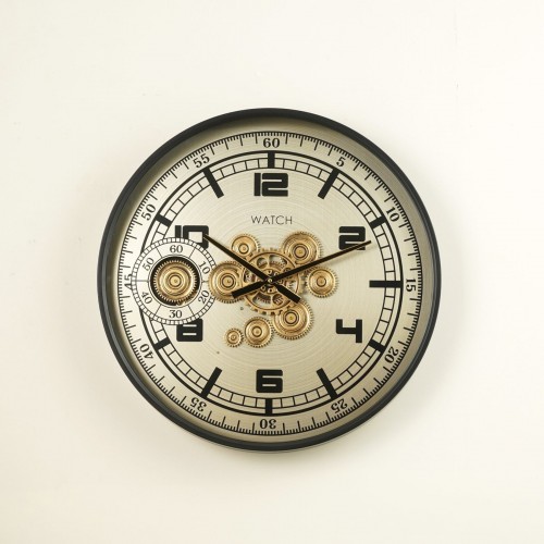La Muse Wall Clock Timekeepers Legacy Vintage Moving Gear 24 Inch Dia Style1 B-GWC-03 Gear Clock Free Size