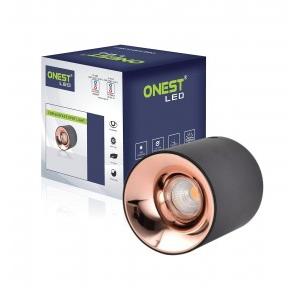Onest LED COB Ceiling Light Metal Black Body Cylindrical Surface 7W 4000K Natural White