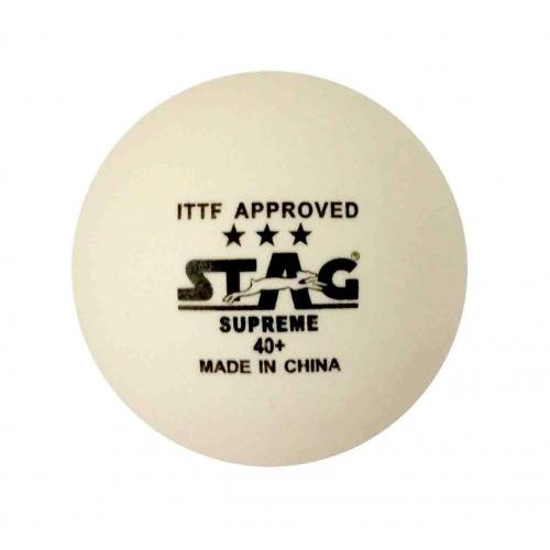 Stag Iconic Table Tennis Ball 3 Star Premium White Pack of 12