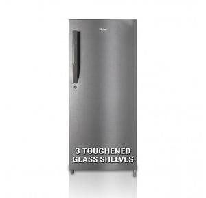 Haier Refrigerator HED-205DS-P 190 Ltr 5 Star Direct Cool Single Door With 1 Hour Icing Technology Dazzle Steel D62.8xW53xH121.8 CM