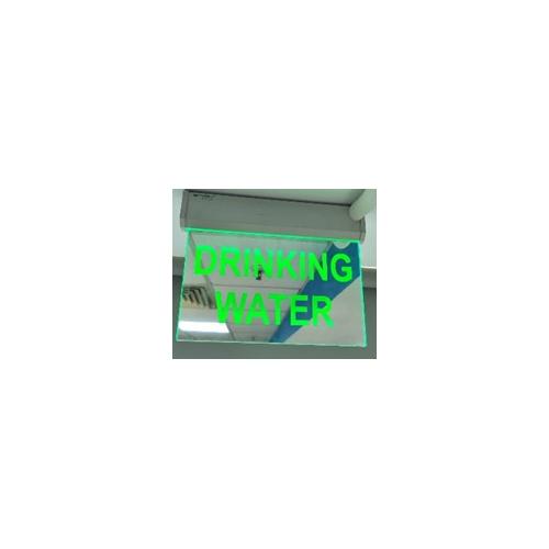 LED Drinking Water Signage Writing Visibility From Both Sides Acrylic 12x6 Inch