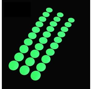 Glowing Dots Tape 1 Inch Round Green 1 Pcs