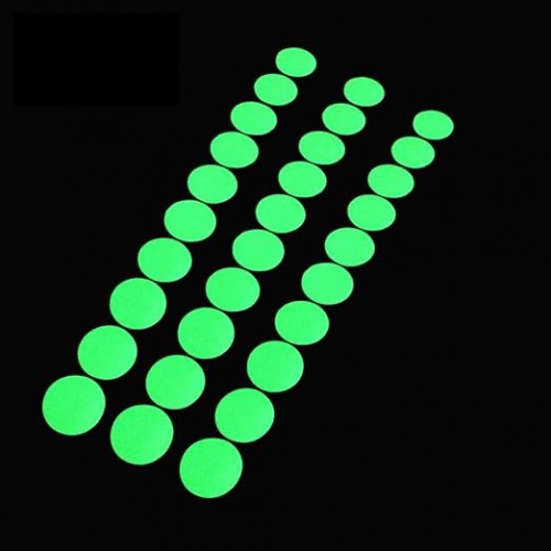 Glowing Dots Tape 1 Inch Round Green 1 Pcs