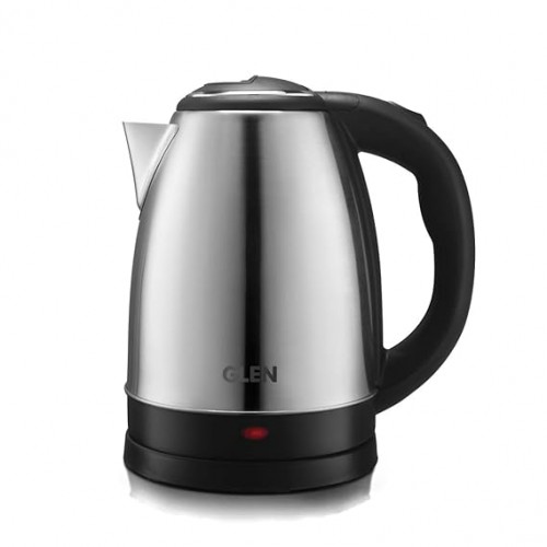 Glen Electric Kettle 1500 Watt Stainless Steel with 360° Rotational Base 1.8 Ltr Silver (9002)