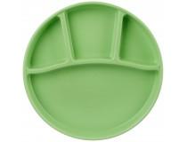 Signoraware Serving Plate Round Shape 4 Compartment Diameter 27 CM Height 3 CM Plastic 10.63 Inch Green
