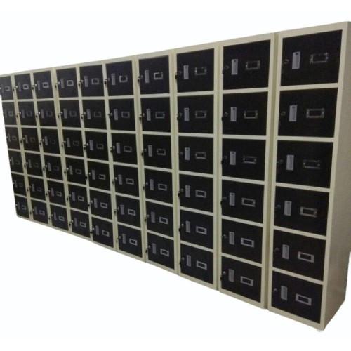 Staff Locker MS Heavy Duty CRCA Fabricated Power Coated 6 Compartment  20/22 Gauge Each Compartment Size 12Hx15Wx18D Inch Light Blue Combination With Pad Lock Type Weight Approx 60 Kg