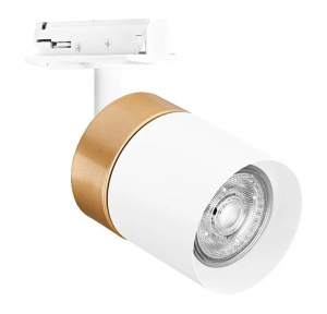 Track Light Spot Cylinder Gold GU10 White Round 12W