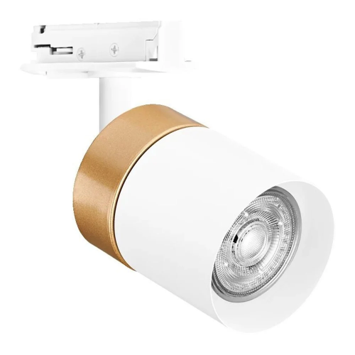 Track Light Spot Cylinder Gold GU10 White Round 12W