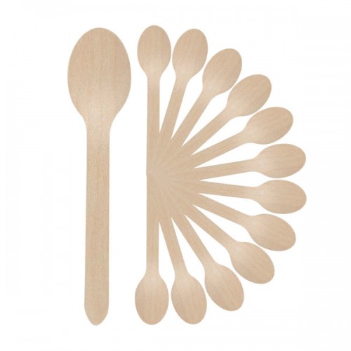Disposable Wooden Spoon 14 CM Pack of 100