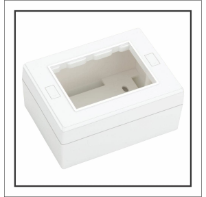 Cona Gang Box With Cover Plate PVC Polycarbonate 6 Modular