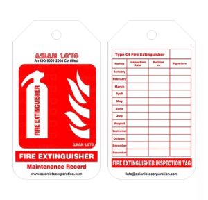 Asian Loto Fire Extinguisher Red Tag ALC-FET For Safety
