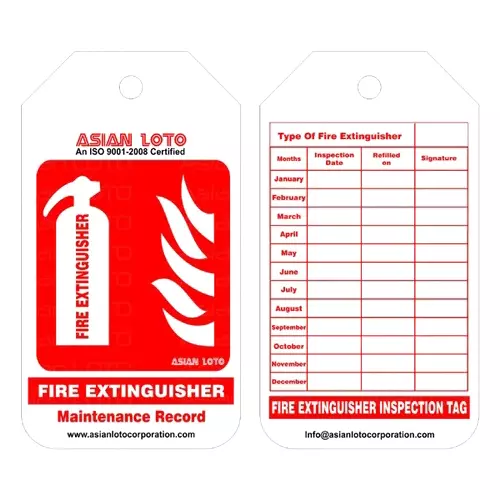 Asian Loto Fire Extinguisher Red Tag ALC-FET For Safety