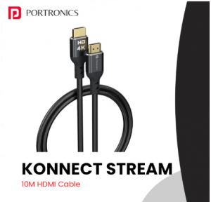 Portronics HDMI Cable POR2102 Model Konnect Stream 10 Mtr 4k 60Hz