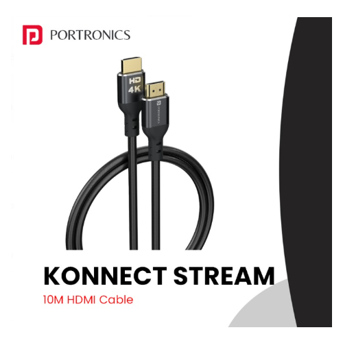 Portronics HDMI Cable POR2102 Model Konnect Stream 10 Mtr 4k 60Hz