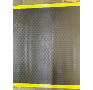 KPI Electrical Insulation Rubber Mat Dimension  W1 X 1 Rmt 11kV 2.5 MM  IS: 15652/2006 Black With Yellow Tape Border