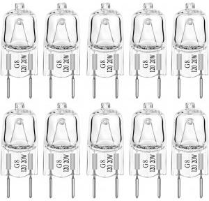 Halogen Dimmable Light Bulb G8 Base Bi-Pin Shorter 20W 120Volt
