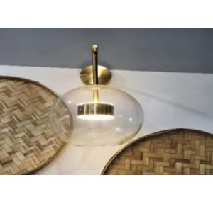 SG Lite Sconce Antique Wall Light Globe Mid Century Modern Wall Mount Clear 6 Inch Glass 5W Warm White