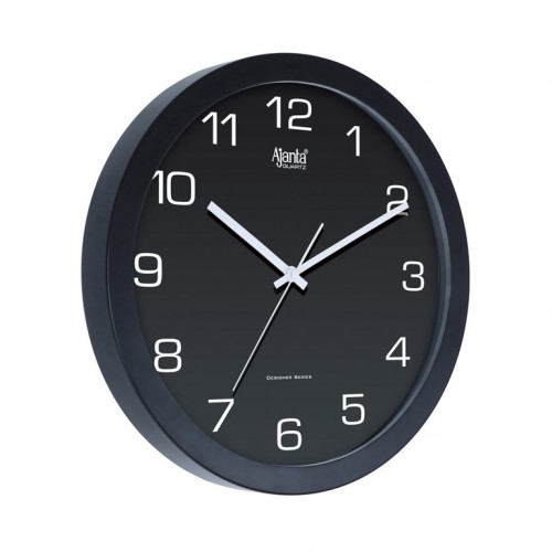 Ajanta Wall Clock 1057  Designer 14 Inch Black