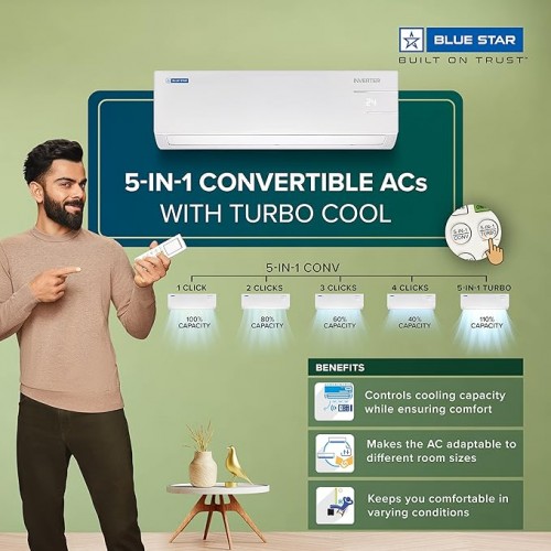 Blue Star Split Inverter AC  1 Ton 5 Star