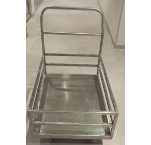 Platform Trolley 4 Side Support Railing Weight Capacity Upto 400 Kg Base Frame SS Angle Covered by SS Sheet of 14 Gauge SS 304 2 X 3 Feet
