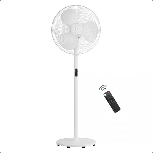 Atomberg Pedestal Fan Swing Renesa 400 MM BLDC Motor Remote Operated 6 Speeds 35W LED Display 55db 1500 RPM Snow White