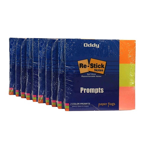 Oddy Prompts In 3 Colors 1x3 Inch, 150 Sheets
