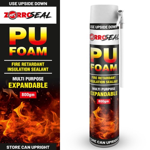 AIPL PU Foam PUF-750 Abro Multipurpose Expandable  Insulation Sealant Spray for Window, Tile, Door & AC Gaps (750ml)