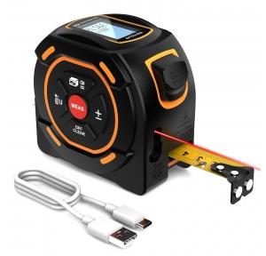 Digital Laser Tape Measure with Type-C Charging, 131ft Laser and 16ft Tape Measure Auto Lock