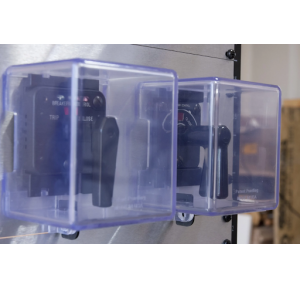 TNC Handle Display Box Dimension 16x16x8 CM Transparent Thickness 4 MM Type Flap Front Side With Dual Side Tape