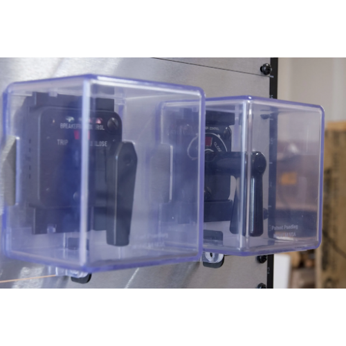 TNC Handle Display Box Dimension 16x16x8 CM Transparent Thickness 4 MM Type Flap Front Side With Dual Side Tape