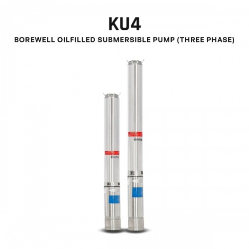 Kirloskar Borewell Submersible Pump KU4-1519 4 HP Three Phase 415 Volts Size 50 MM